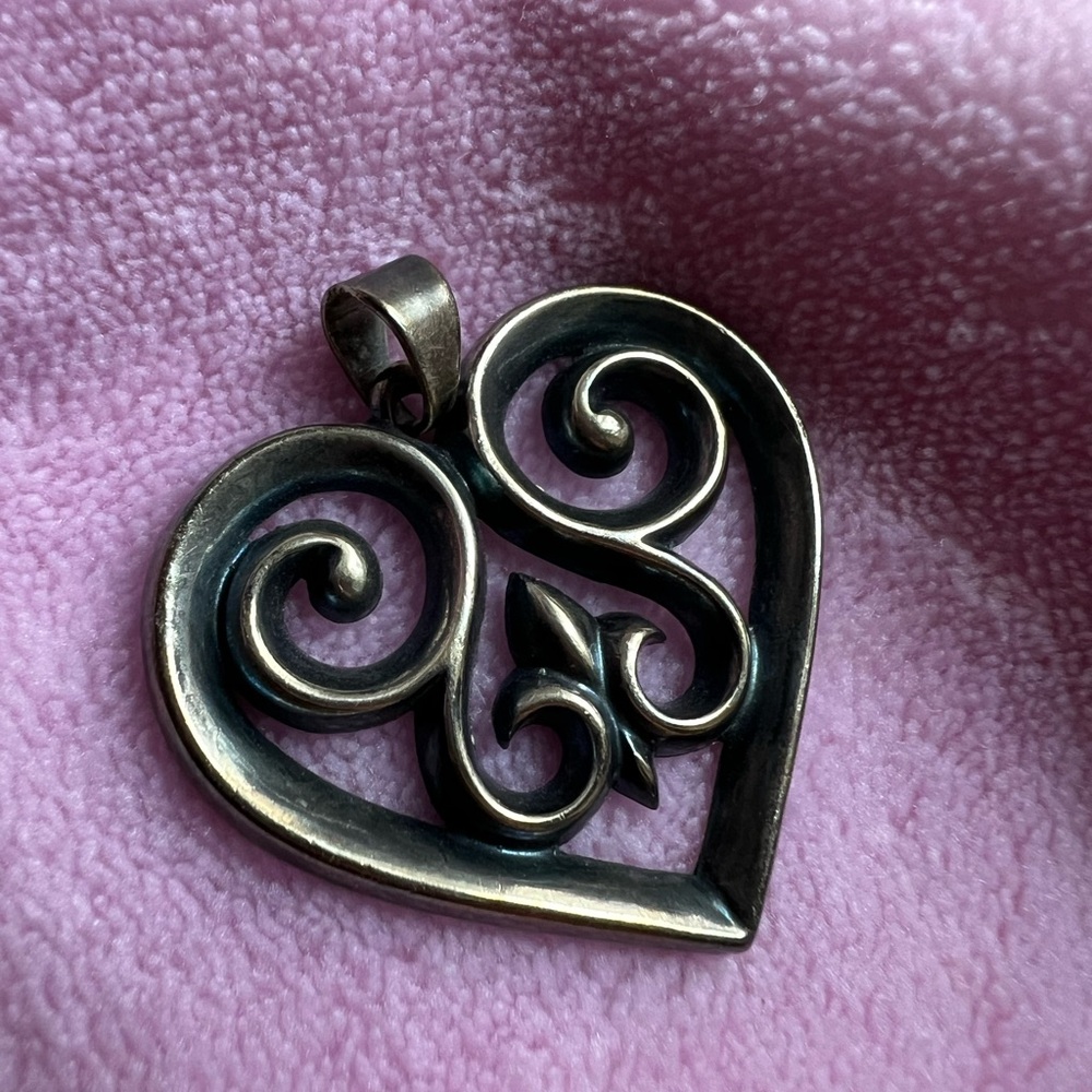 James Avery French Heart Pendant